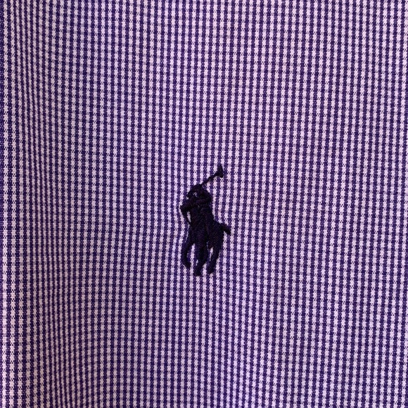 Ralph Lauren Blake Purple & White Button Down Shirt, L - Picture 3 of 9